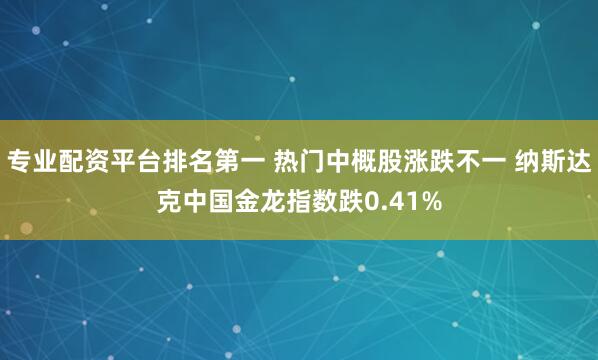 专业配资平台排名第一 热门中概股涨跌不一 纳斯达克中国金龙指数跌0.41%